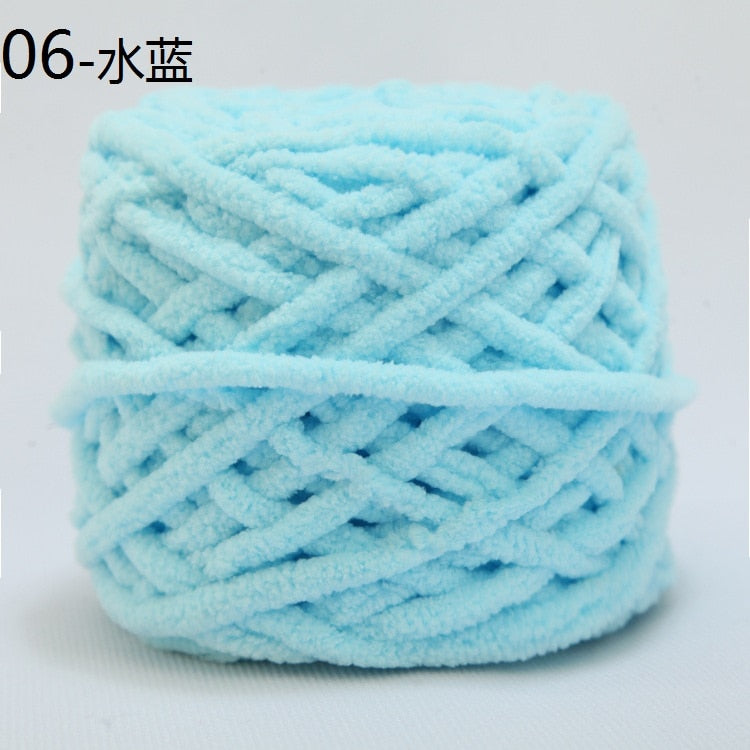 100g/ball Chenille Knitting Yarn Soft Ice Strip Line Cotton Yarn DIY Wool Yarn for Hand Knitting Scarf Thick Wool Yarn Wholesale