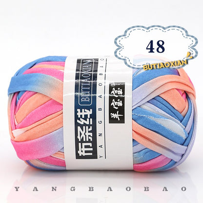 1pc 100g Thick Cloth Yarn Soft Colored Yarn for Hand Knitting Woven Bag Carpet DIY Hand-knitted Material