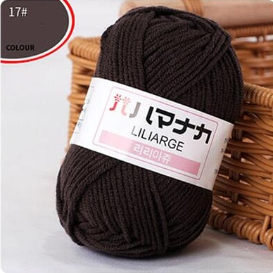 Milk Sweet Soft Cotton Baby Knitting Wool Yarn Thick Yarn Fiber Velvet Yarn Hand Knitting Wool Crochet Yarn for DIY Sweater