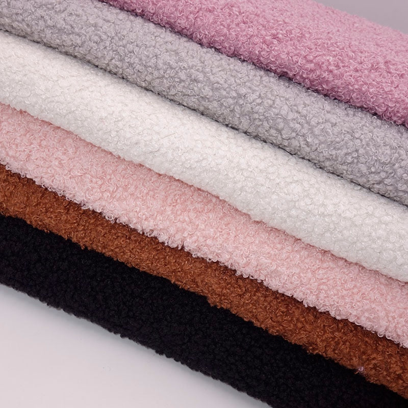 Coral Cotton Velvet Plush Fabric Soft Warm Doll Pet Clothes Glove Lining Thickened Lamb Wool Fabric Diy Sewing