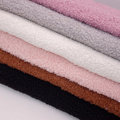 Coral Cotton Velvet Plush Fabric Soft Warm Doll Pet Clothes Glove Lining Thickened Lamb Wool Fabric Diy Sewing