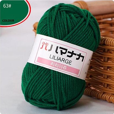 Milk Sweet Soft Cotton Baby Knitting Wool Yarn Thick Yarn Fiber Velvet Yarn Hand Knitting Wool Crochet Yarn for DIY Sweater