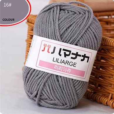 Milk Sweet Soft Cotton Baby Knitting Wool Yarn Thick Yarn Fiber Velvet Yarn Hand Knitting Wool Crochet Yarn for DIY Sweater