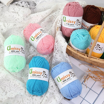 1pc Wholesale Price High Quality Soft Warm DIY Milk Cotton Threads Baby Wool For Hand Knitting Crochet Yarn 50g/PC