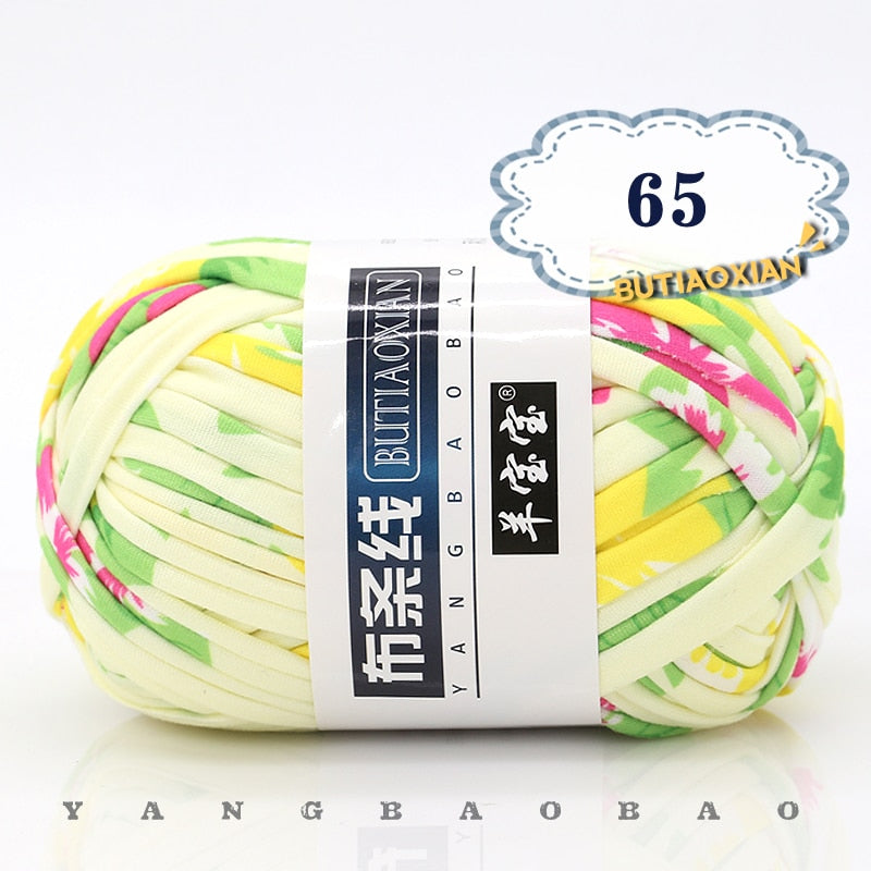 1pc 100g Thick Cloth Yarn Soft Colored Yarn for Hand Knitting Woven Bag Carpet DIY Hand-knitted Material