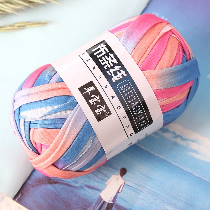 1pc 100g Thick Cloth Yarn Soft Colored Yarn for Hand Knitting Woven Bag Carpet DIY Hand-knitted Material