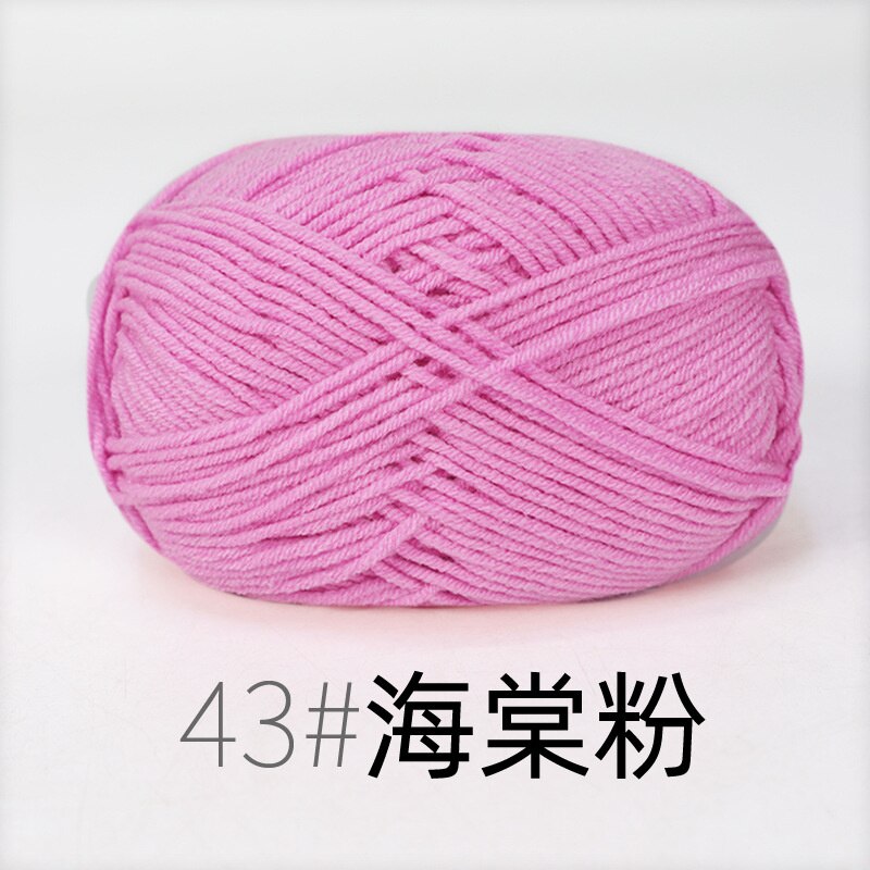 50g/Set 4ply Milk Cotton Knitting Wool Yarn Needlework Dyed Lanas for Crochet Craft Sweater Hat Dolls Hand Knitting DIY Sweater