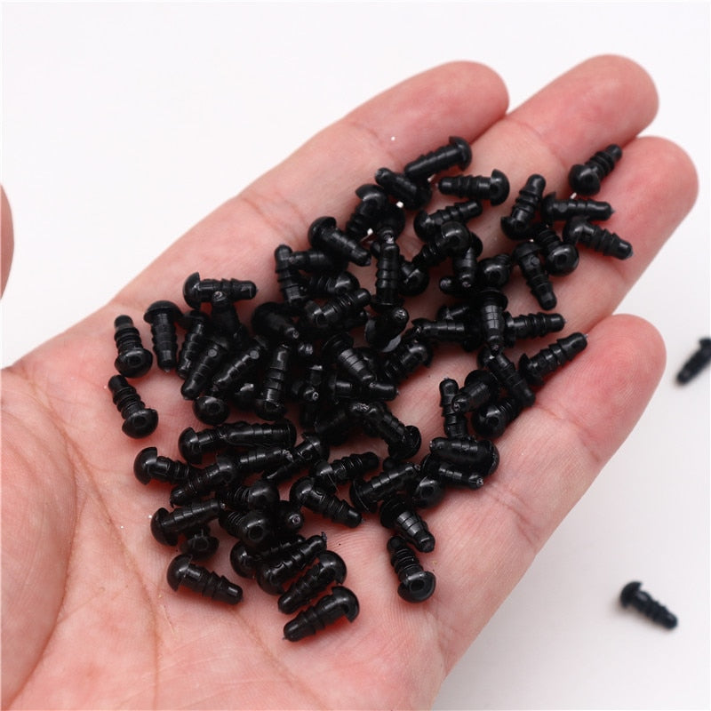 6-14mm Black Plastic Eye For Craft Doll Decoration Accessories Safety Eyes Amigurumi For Toy Animal Eye Doll Toys 50/100pcs