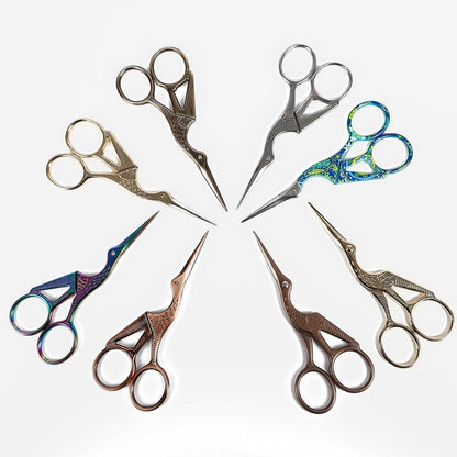 1Pcs Colorful Stainless Steel Antique Scissors European Classic Craft Knitting Sewing Handicraft Scissor DIY Jewelry Tools New