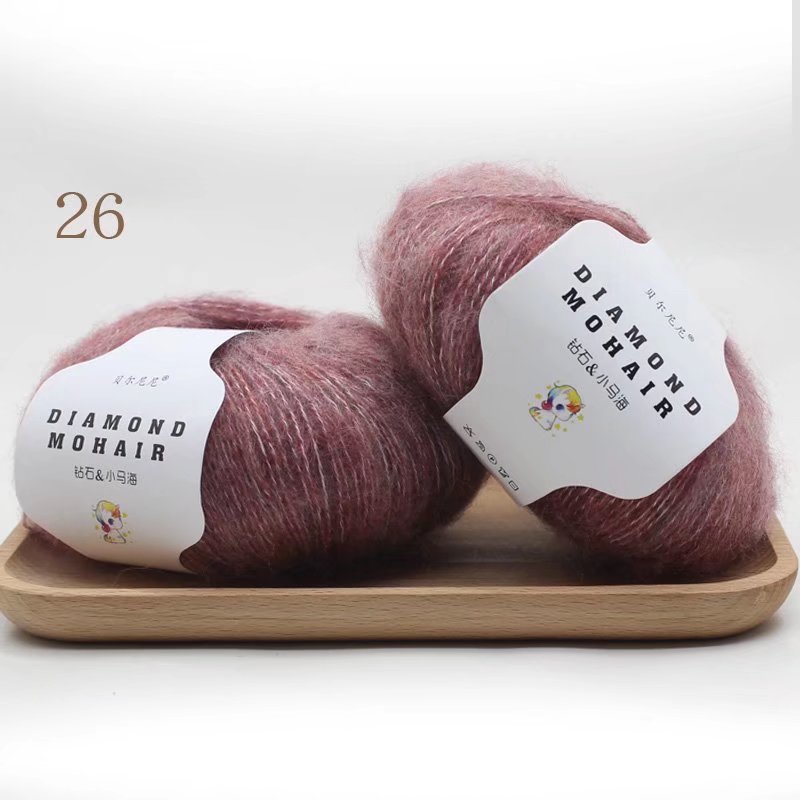 25g/pc Mohair Yarn Crochet Soft Warm Baby Wool Yarn For Hand knitting Sweater And Shawl