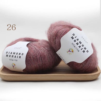 25g/pc Mohair Yarn Crochet Soft Warm Baby Wool Yarn For Hand knitting Sweater And Shawl