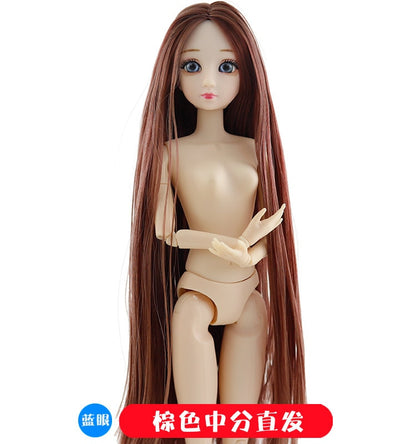 ⚠️2022 New 30cm Fashion Doll 1/6 BJD Dolls Body Make-up 3D Eyes Long Wig Hair Beautiful Princess Baby Girl Dolls DIY Toy for Girls