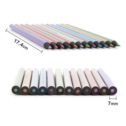 12 Color Metallic Colored Pencils Drawing Sketching Set Coloring Colour Pencils Brutfuner Profession Art Supplies For Artist