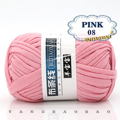 1pc 100g Thick Cloth Yarn Soft Colored Yarn for Hand Knitting Woven Bag Carpet DIY Hand-knitted Material