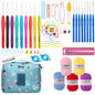 2022 Hot Wool Crochet Kit Storage Bag Ergonomic Knitting Croche Hooks Set Yarn and Sewing Accessories Women Gift For Beginners