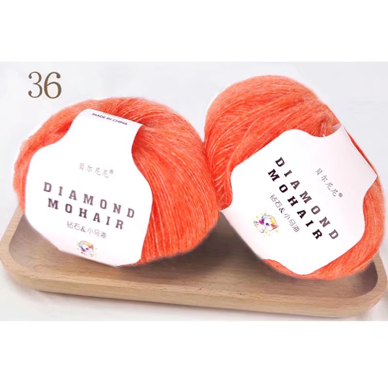 25g/pc Mohair Yarn Crochet Soft Warm Baby Wool Yarn For Hand knitting Sweater And Shawl