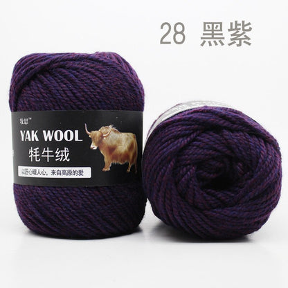 100g 4.5mm Wool Yak Yarn Crochet Yarn Threads for Knitting Needle Hand Knitting Yarn 3 PLY Fine Woolen Dyed for Sweaters