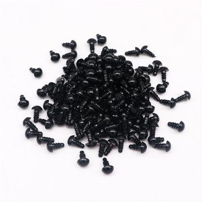 50/100pcs 5-18mm Black Plastic Safety Eyes For Toys Amigurumi Diy Kit Crafts TeddyBear Toy Eye For Doll Decoration Accessories