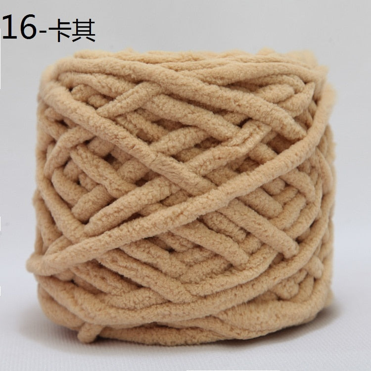 100g/ball Chenille Knitting Yarn Soft Ice Strip Line Cotton Yarn DIY Wool Yarn for Hand Knitting Scarf Thick Wool Yarn Wholesale