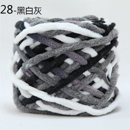 100g/ball Chenille Knitting Yarn Soft Ice Strip Line Cotton Yarn DIY Wool Yarn for Hand Knitting Scarf Thick Wool Yarn Wholesale