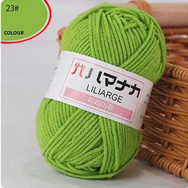 Milk Sweet Soft Cotton Baby Knitting Wool Yarn Thick Yarn Fiber Velvet Yarn Hand Knitting Wool Crochet Yarn for DIY Sweater