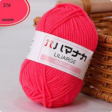 Milk Sweet Soft Cotton Baby Knitting Wool Yarn Thick Yarn Fiber Velvet Yarn Hand Knitting Wool Crochet Yarn for DIY Sweater