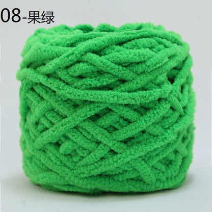 100g/ball Chenille Knitting Yarn Soft Ice Strip Line Cotton Yarn DIY Wool Yarn for Hand Knitting Scarf Thick Wool Yarn Wholesale