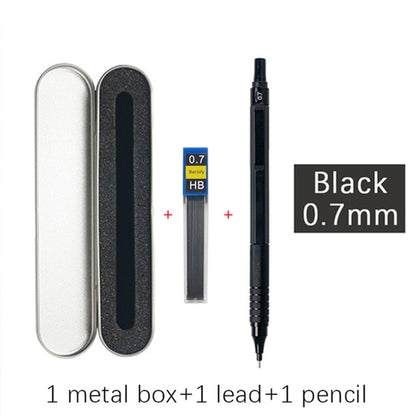 0.3 0.5 0.7 2.0mm Art Drawing Automatic Pencils Low Center of Gravity Retractable Nib Metal Mechanical Pencil with Gift Box Set