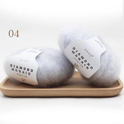 25g/pc Mohair Yarn Crochet Soft Warm Baby Wool Yarn For Hand knitting Sweater And Shawl