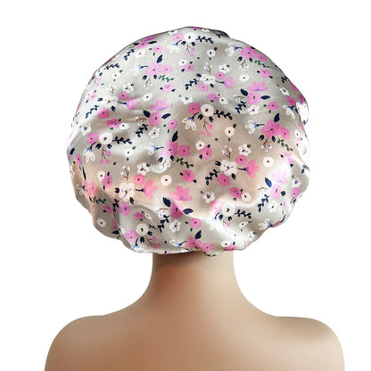 New Satin Bonnet Silk Night Sleeping Cap For Women Curly Braid Hair Multi Style Printing