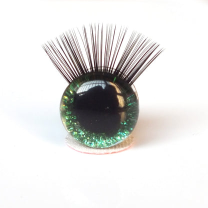 New 20pcs/lot 12-30mm Glitter Toy Eyes With Eyelash With Hard Washer For DIY Amigurumi Doll eyes toy accessories  safe eyes