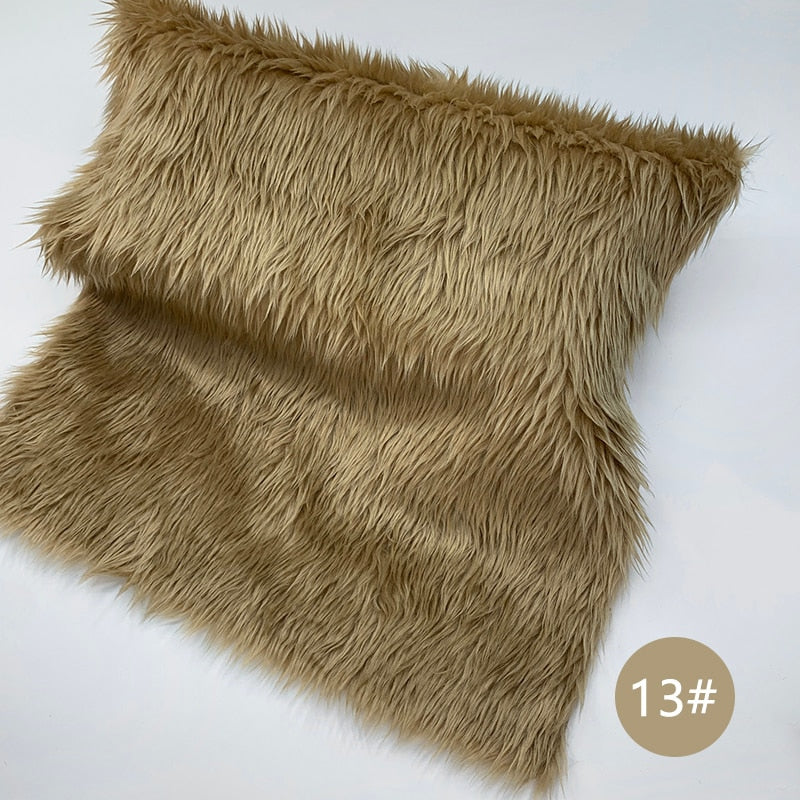 3cm Pile Length Artificial Plush Fox Fur Fabric For Making Cotton Doll Hair 38x43cm Falling Water Plush Fabric Sewing Material