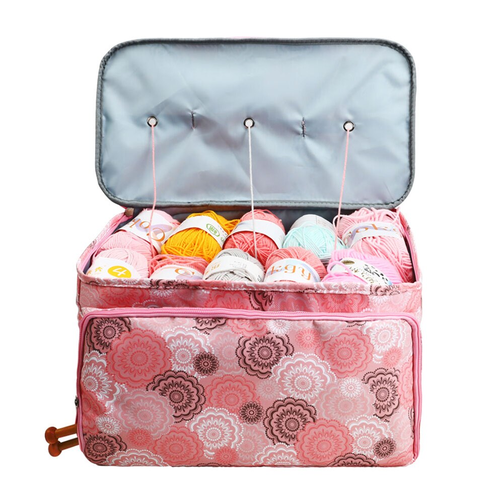 Oxford Cloth Yarn Storage Bag Multifunctional Crochet Knitting Tote Bags Large Capacity Sewing Needle Accessories Case Only Bag