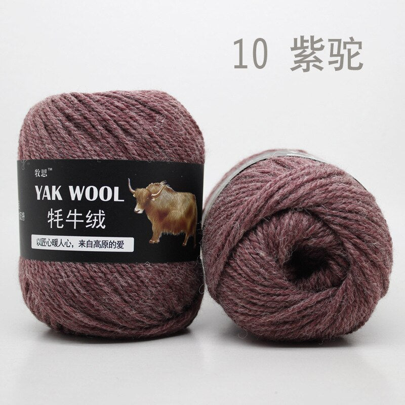 100g 4.5mm Wool Yak Yarn Crochet Yarn Threads for Knitting Needle Hand Knitting Yarn 3 PLY Fine Woolen Dyed for Sweaters