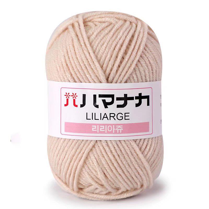 25g Soft Milk Cotton Knitting Yarn Anti-Pilling High Quality Knitting 4ply Cotton Yarn For Crochet Scarf Sweater Hat Doll Craft