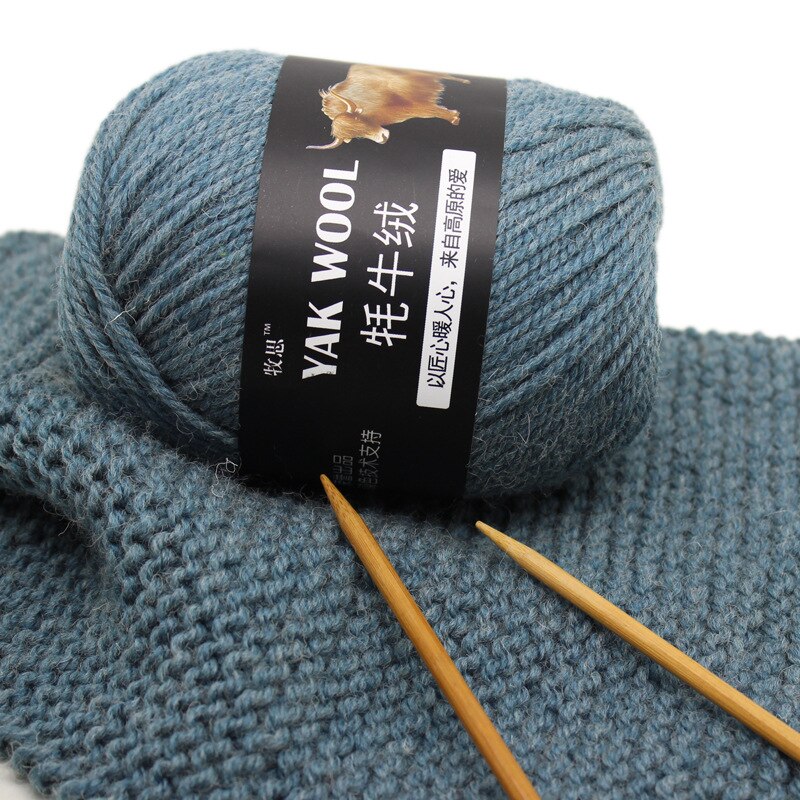 100g 4.5mm Wool Yak Yarn Crochet Yarn Threads for Knitting Needle Hand Knitting Yarn 3 PLY Fine Woolen Dyed for Sweaters