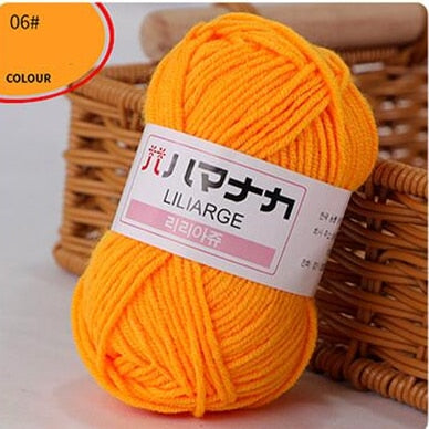 Milk Sweet Soft Cotton Baby Knitting Wool Yarn Thick Yarn Fiber Velvet Yarn Hand Knitting Wool Crochet Yarn for DIY Sweater