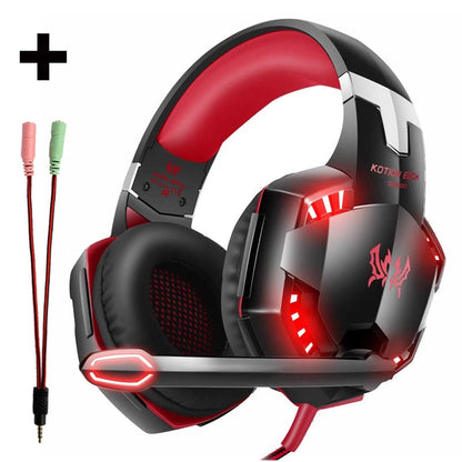 Gaming Headset Gamer Stereo Headphone With Microphone Mic Led Game For PC Computer PS4 KOTION EACH G2000 G1000 G4000 G9000 G2600