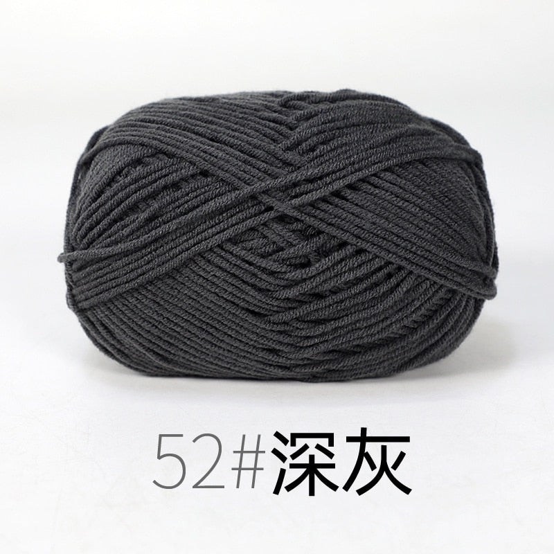 50g/Set Milk Cotton Yarn Knitting Wool for Hand Knitting Yarn Crochet Craft Sweater Hat Threads for Knitting Crochet Supplies