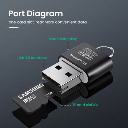 USB Micro SD/TF Card Reader USB 2.0 Mini Mobile Phone Memory Card Reader High Speed USB Adapter For Laptop Accessories