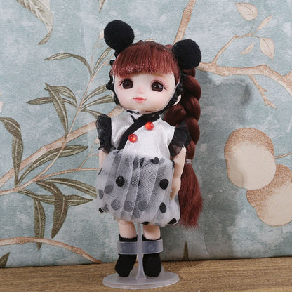 ⚠️16cm BJD Doll Full Set 13 Moveable Joint Dolls Cartoon Dress Bjd Toy Smile Face Newest Dress Make Up Toys Girls Gift Dolls