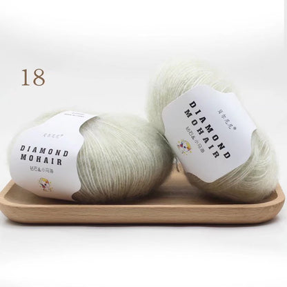 25g/pc Mohair Yarn Crochet Soft Warm Baby Wool Yarn For Hand knitting Sweater And Shawl