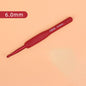 1PC Red Crochet Hook Silicone Handle Aluminum Hand Knitting Needles Crocheting Weave Crafts Hooks 2/2.5/3/3.5/4/4.5/5/5.5/6mm