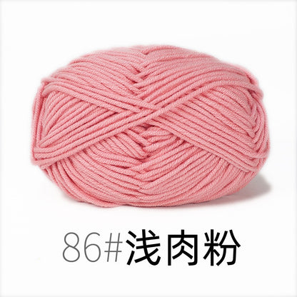 50g/Set 4ply Milk Cotton Knitting Wool Yarn Needlework Dyed Lanas for Crochet Craft Sweater Hat Dolls Hand Knitting DIY Sweater