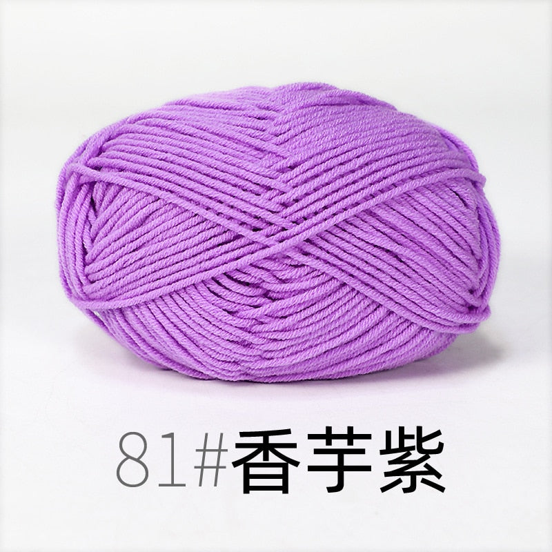 50g/Set Milk Cotton Yarn Knitting Wool for Hand Knitting Yarn Crochet Craft Sweater Hat Threads for Knitting Crochet Supplies