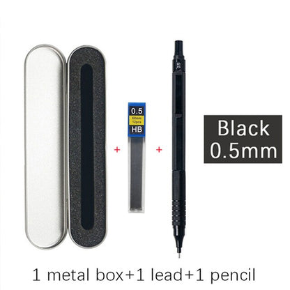 0.3 0.5 0.7 2.0mm Art Drawing Automatic Pencils Low Center of Gravity Retractable Nib Metal Mechanical Pencil with Gift Box Set