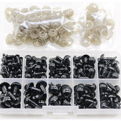 50/100pcs 5-18mm Black Plastic Safety Eyes For Toys Amigurumi Diy Kit Crafts TeddyBear Toy Eye For Doll Decoration Accessories