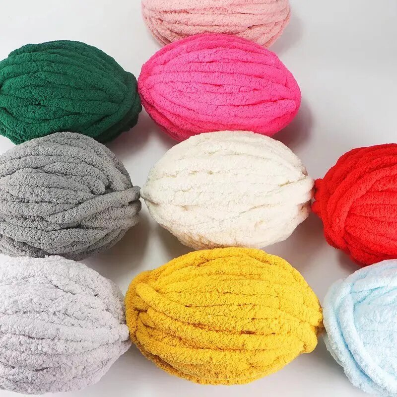 250g Big Yarn Sweet Soft Cotton Baby Knitting Wool Yarn Thick Yarn Fiber Velvet Yarn Hand Knitting Crochet Yarn for DIY Sweater