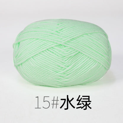 50g/Set Milk Cotton Yarn Knitting Wool for Hand Knitting Yarn Crochet Craft Sweater Hat Threads for Knitting Crochet Supplies