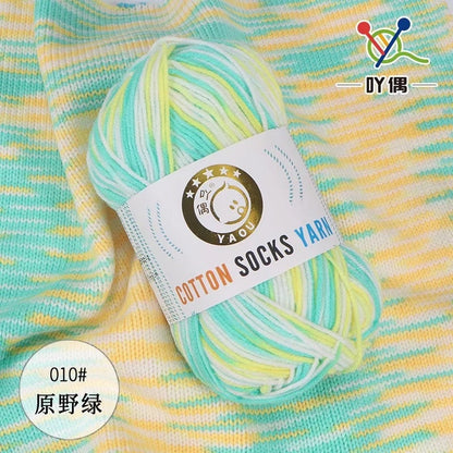 50g/pc Crochet Knitting Yarn Soft Baby Milk Cotton Wool Yarn for Scarf Sweater DIY Needlework and Crochet Rainbow Chunky Yarn